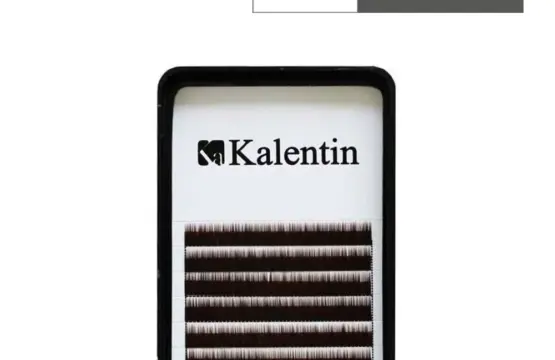 Kalentin Extensión de Cejas Planas Marrón Oscuro 6mm